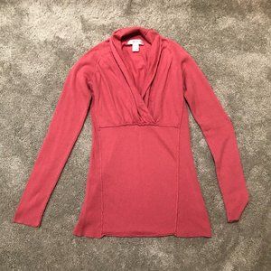 Motherhood Maternity Sweater Long Sleeve Shirt Pink